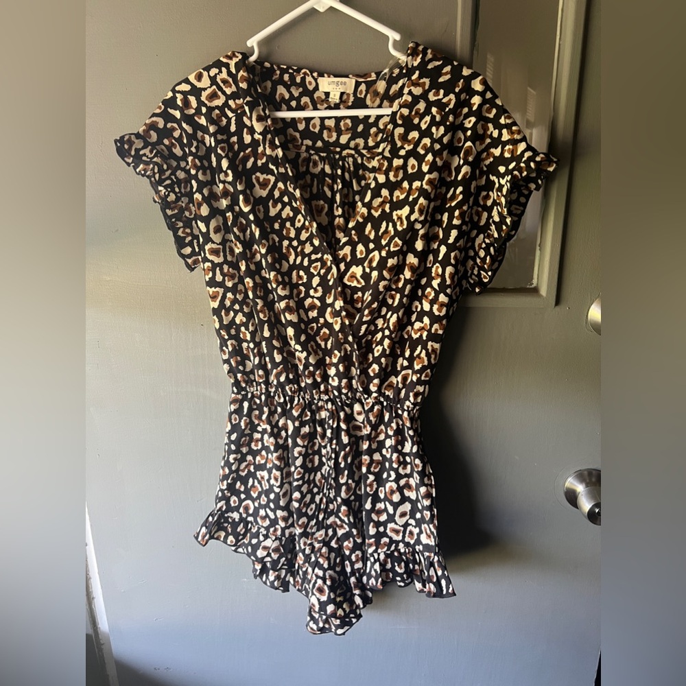 Umgee Leopard Print Romper